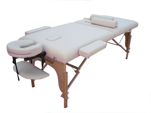 Professional Portable Massage Table Facial Bed Spa w 2 Bolsters and Carry Cream